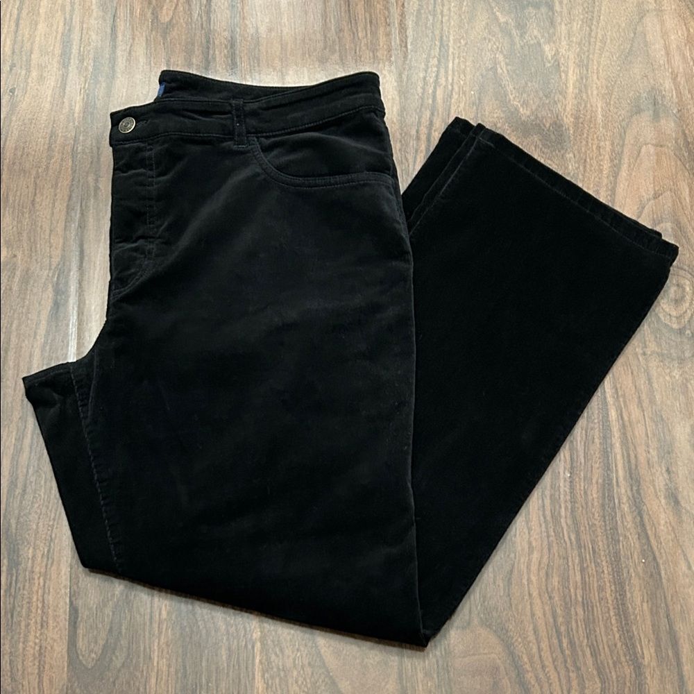 Chaps Black Corduroy Straight Leg Pants